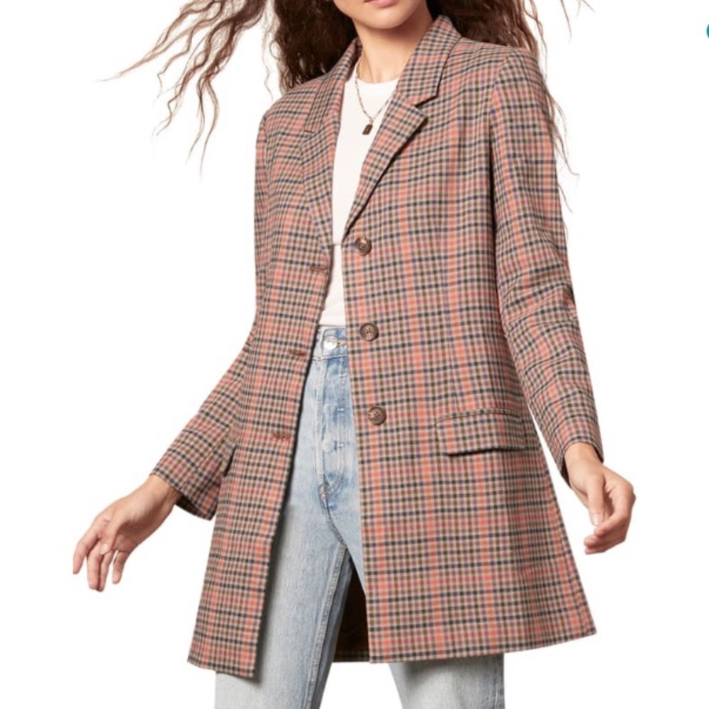 BB Dakota Boyfriend Plaid Blazer Size Large